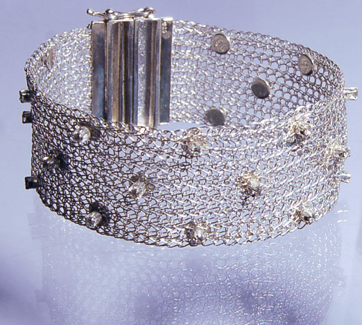 Udsgt Diamant armbnd i slv